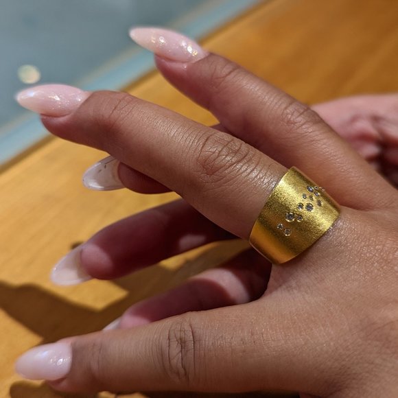 14K Yellow Gold and Diamond Ring from the Marika Desert Gold collection - Picture 3 of 7